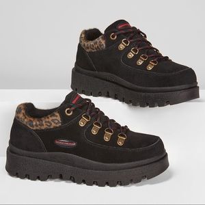 SKECHERS - BLACK CHEETAH SHINDIGS 🐆🐆 PLATFORMS **never worn!**